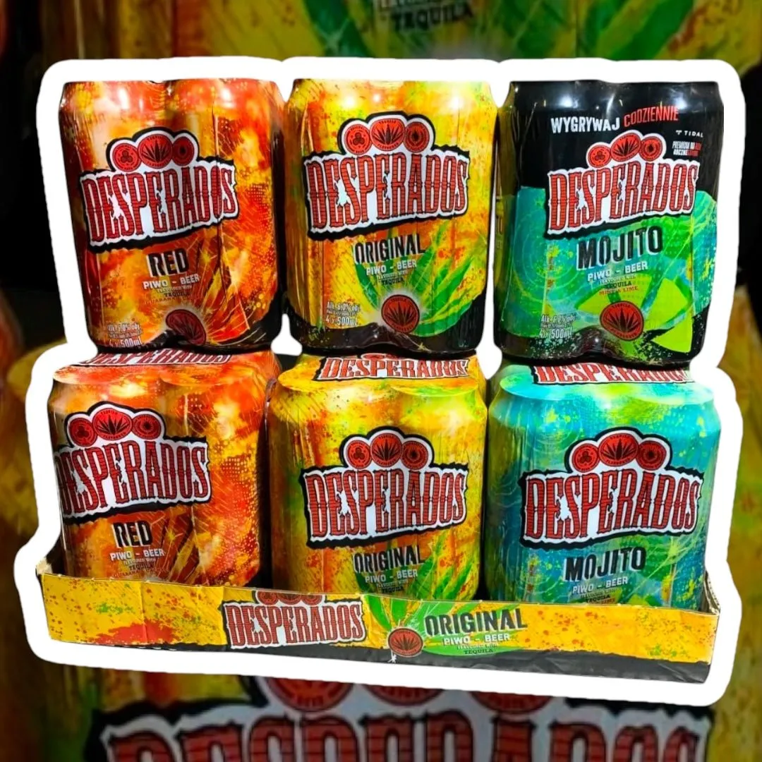 Desperados Mixpaket 8 Dosen Tequila, 8 Dosen Mojito und 8 Dosen RED jede Dose 0,5l