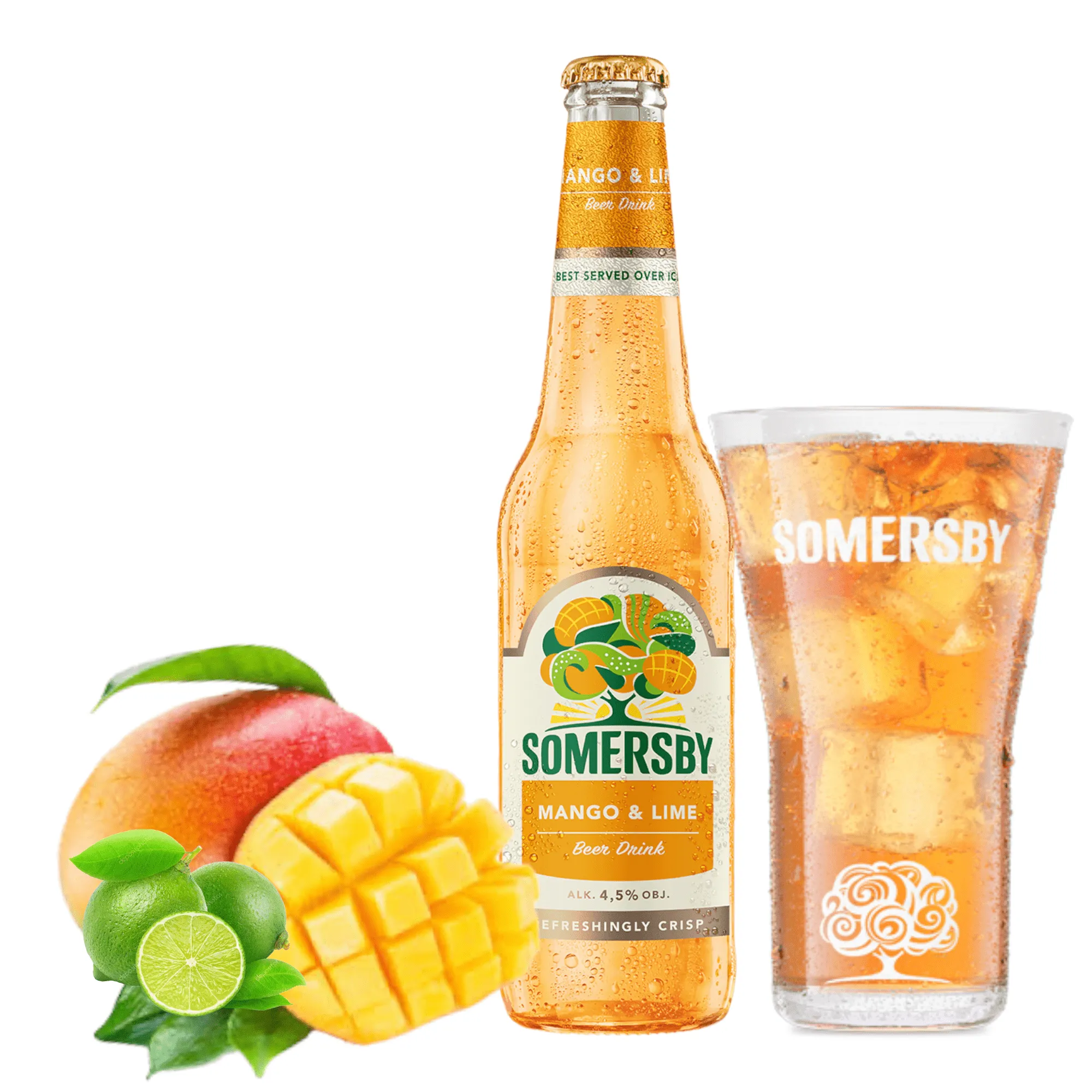 Somersby Mango & Lime Bier 0,4 l Flasche – Exotisch-fruchtiges Bier mit Mango & Limette