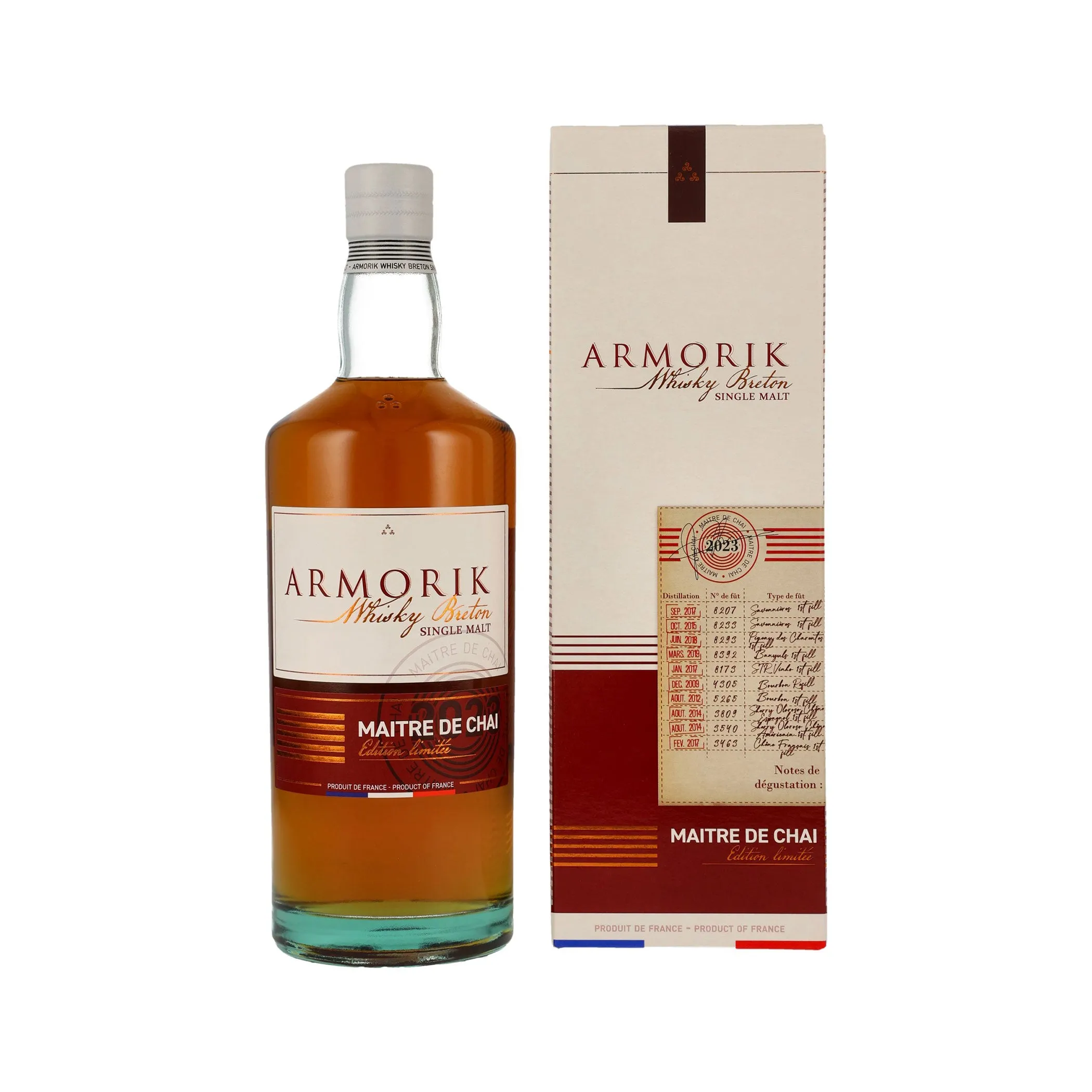 Armorik - Maitre de Chai (Kellermeister) - Edition 2023 - Breton Single Malt Whisky (Frankreich)