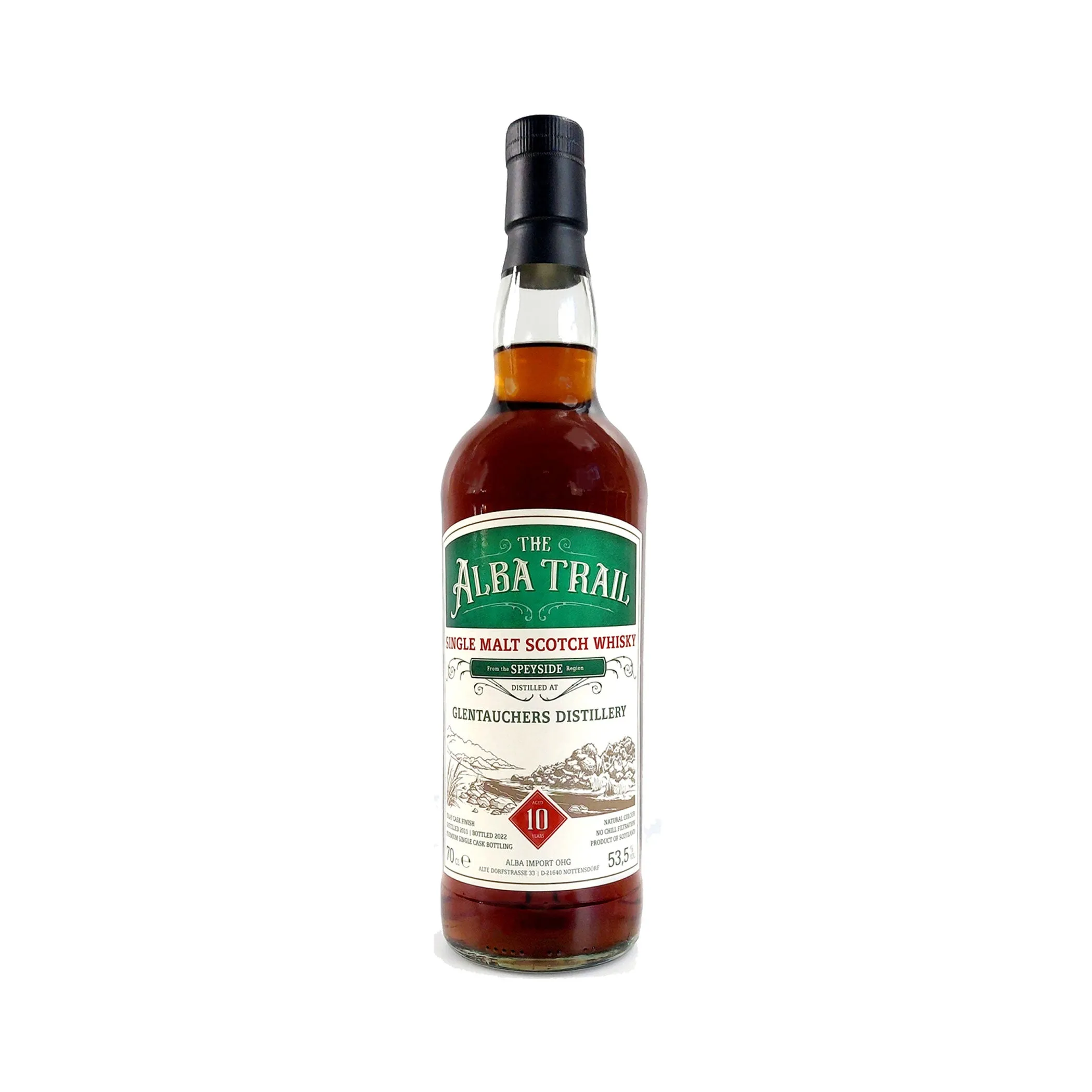 Glentauchers, 2011/2022, 10 Jahre - Islay Cask Finish - The Alba Trail - Serie von Einzelfass-Abfüllungen