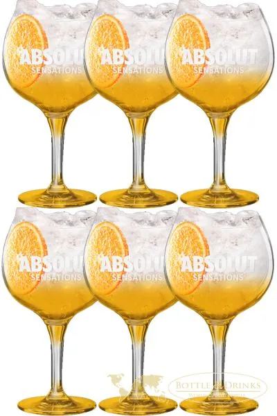 Absolut Sensations Gelb Ballon Gläser 6 Stück