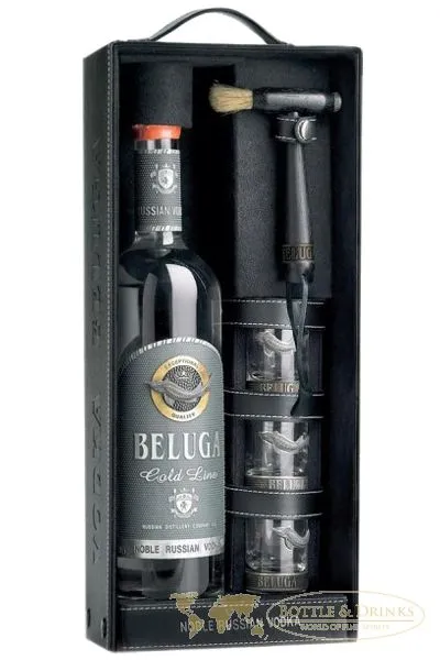 Beluga Gold in GP mit 3 Shot Gläsern Russischer Vodka 0,7 Liter