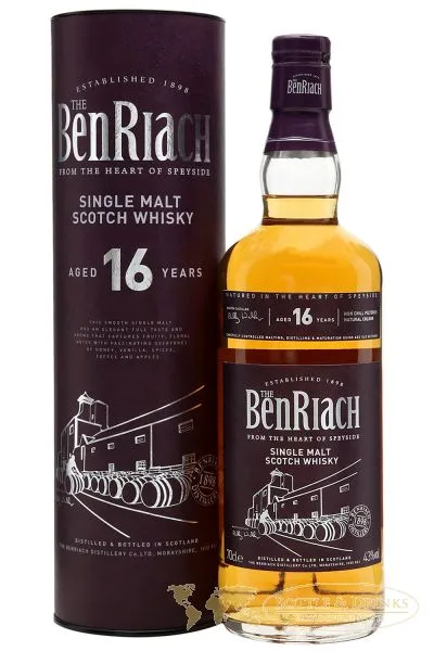 BenRiach 16 Jahre Unpeated Three Cask Matured Single Malt Whisky 0,7 Liter