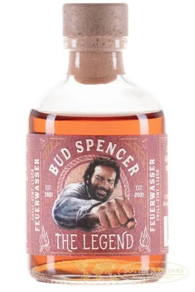Bud Spencer Feuerwasser Chili-Zimt-Likör 33 % 0,05 Liter Miniatur