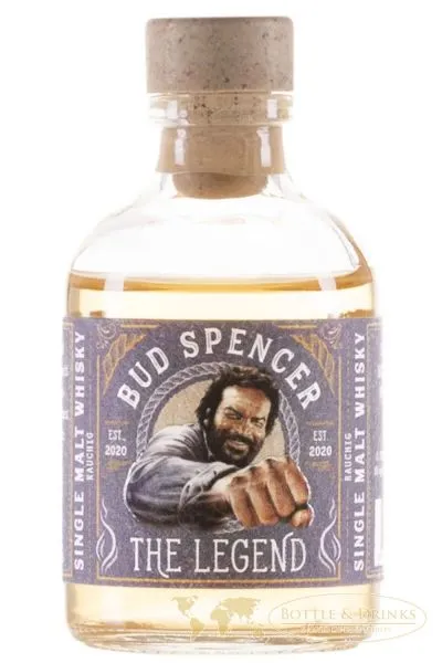 Bud Spencer Legend PEATED (blaues Label) Single Malt Whisky 49 % 0,05 Liter Miniatur