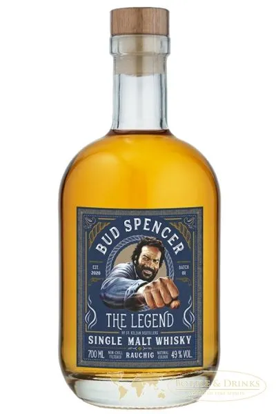 Bud Spencer Legend PEATED (blaues Label) Single Malt Whisky 49 % 0,7 Liter