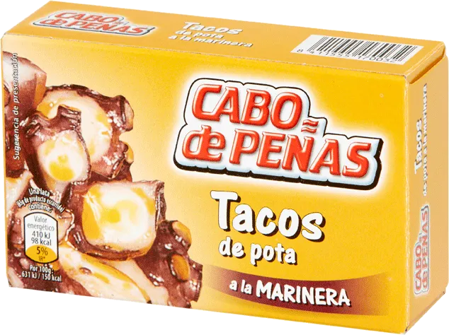 Tintenfisch in Marinade - Tacos de Pota a la Marinera - Cabo de Peñas - Spanien