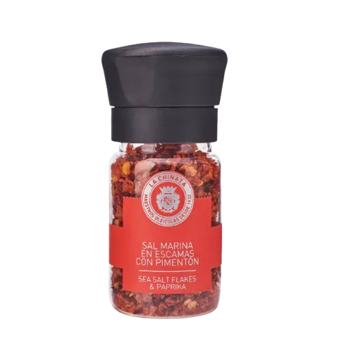 La Chinata - Meeresalzflocken mit Paprika im Mühle