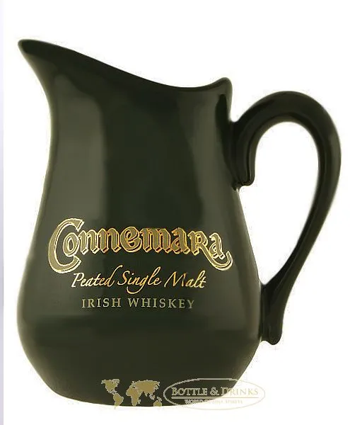 Connemara rund dunkelgrün Keramikwasserkrug mit Henkel
