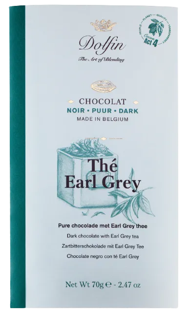 Dolfin Zartbitterschokolade mit Earl Grey Tee