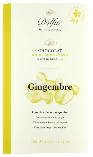 Dolfin Zartbitterschokolade mit Ingwer