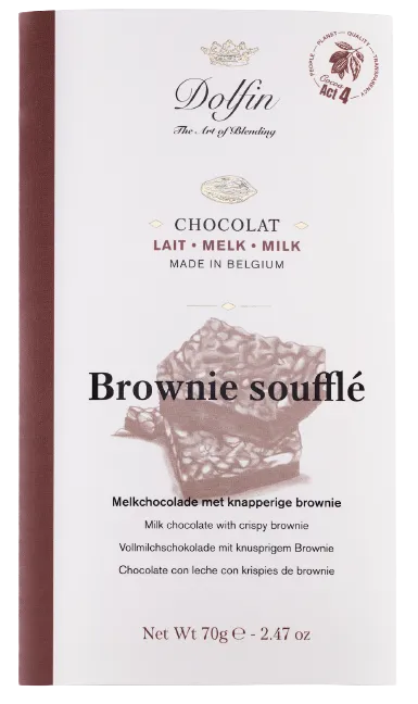 Dolfin Vollmilchschokolade mit Crispy Brownie