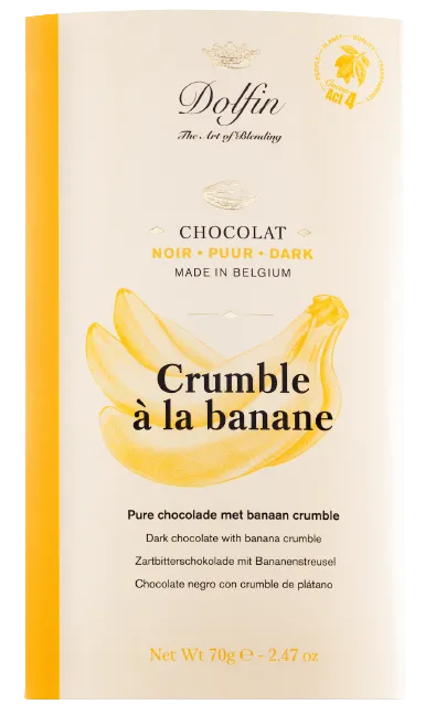 Dolfin Zartbitterschokolade mit Bananen-Crumble