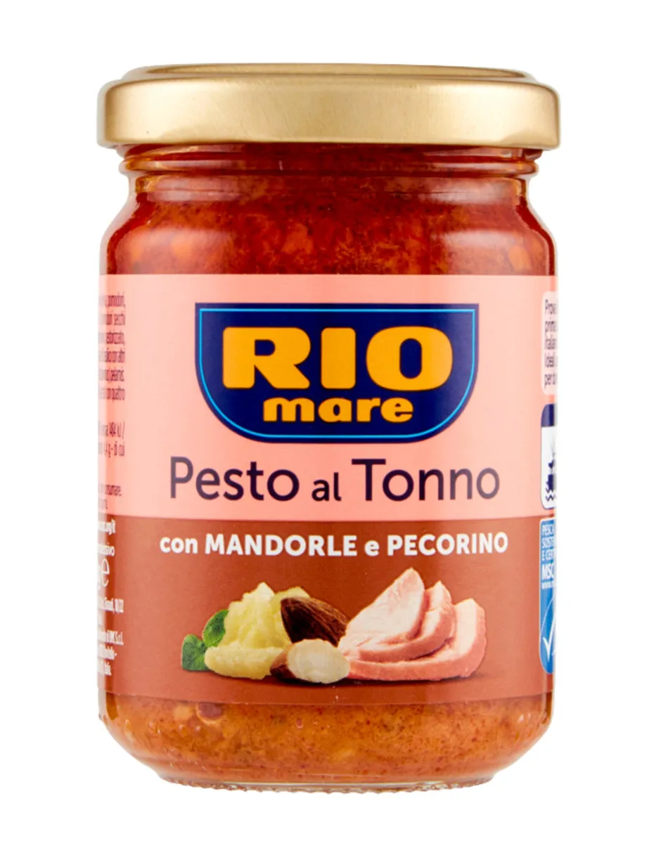 Pesto mit Thunfisch (mind. 20 %), Mandeln (5 %), getrocknete Tomaten & Pecorino