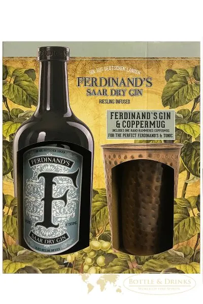 Ferdinands Saar Dry Gin Deutschland in GP mit Kupferbecher 0,5 Liter
