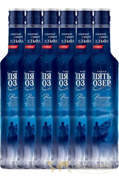 Five Lakes - PREMIUM - Wodka 6 x 0,5 Liter