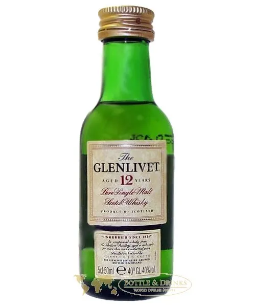 Glenlivet 12 Jahre Single Malt Whisky Miniatur 5 cl