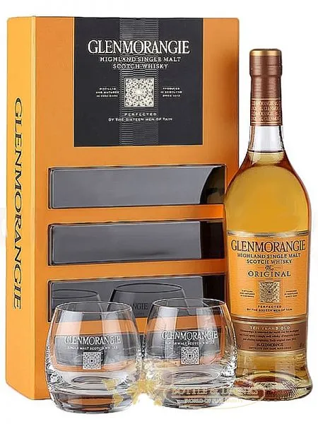 Glenmorangie 10 Jahre 0,7 Liter plus 2 Tumbler in Geschenkpackung