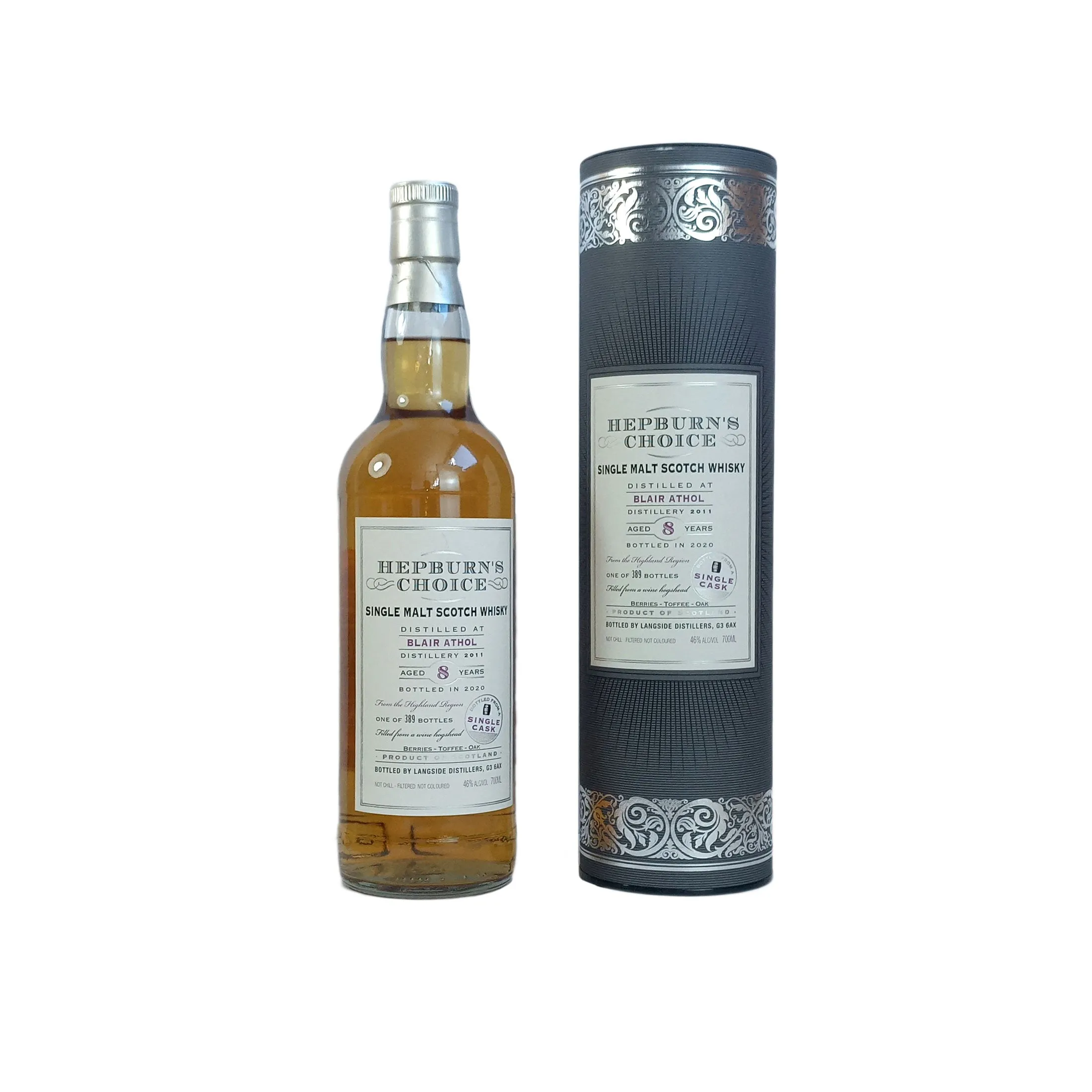 Blair Athol, Hepburn's Choice, red wine finish, 2011, 8 Jahre., 46 %