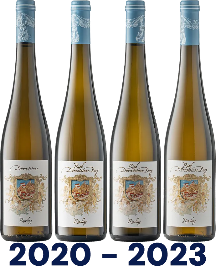 Vertikale: Riesling Dürnsteiner Burg Reserve