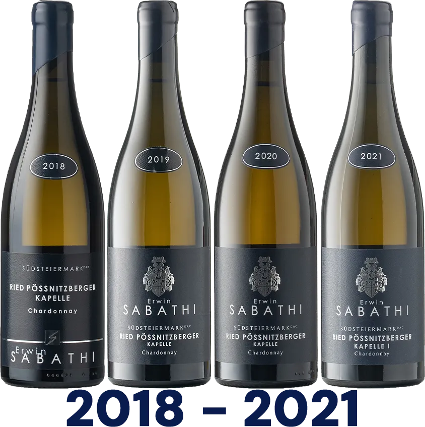 Vertikale: Chardonnay Ried Pössnitzberger Kapelle G.STK