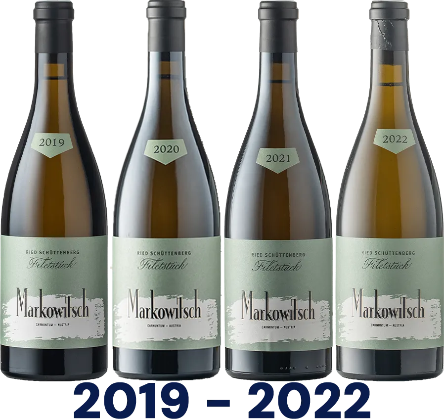 Vertikale: Chardonnay Ried Schüttenberg "Filetstück"