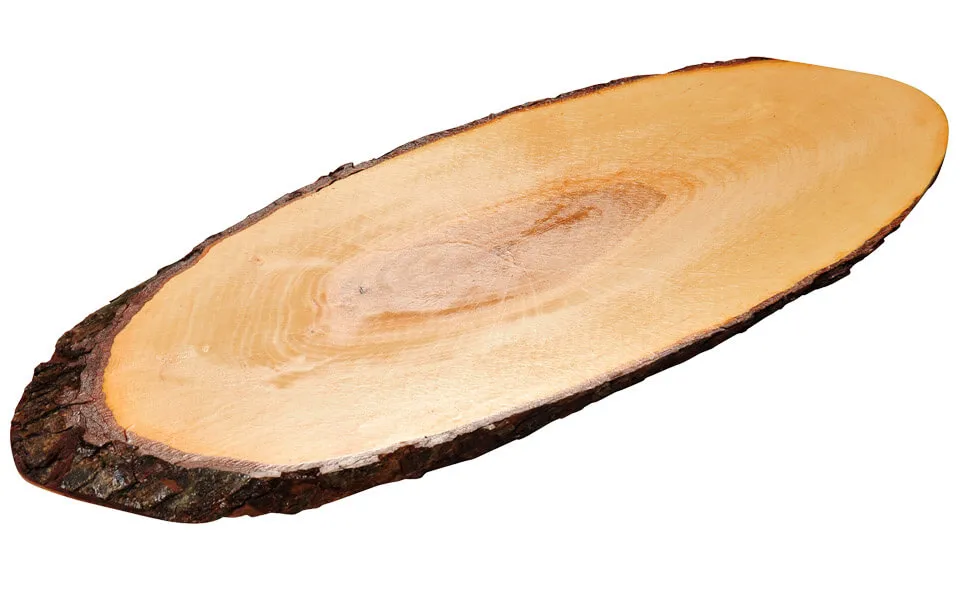 Kesper - Rindenservierbrett aus Erlenholz 40 - 49 cm