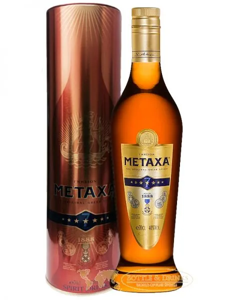 Metaxa 7* Sterne Weinbrand 0,7 Liter in Geschenkdose
