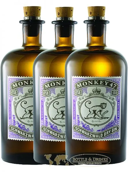 Monkey 47 Schwarzwald Dry Gin 3 x 0,5 Liter