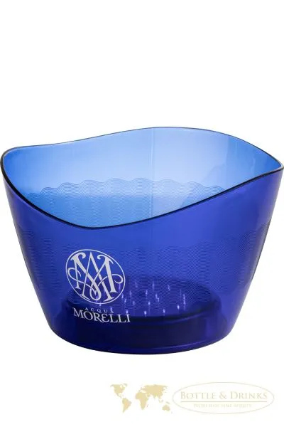 Morelli Flaschenkühler - BREIT - aus Acryl (blau)