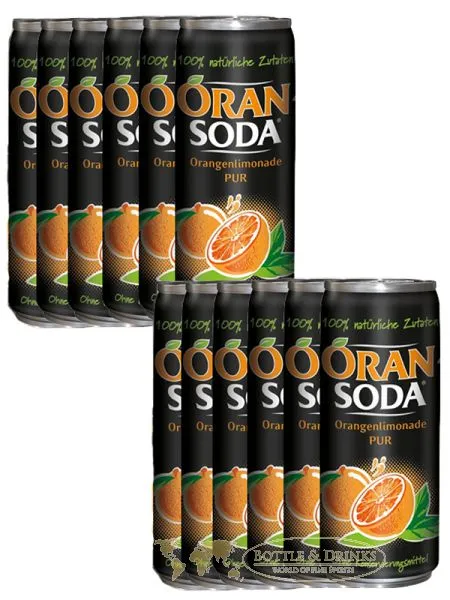 Oran Soda Orangenlimonade in Dose 12 x 0,33 Liter