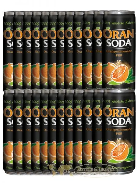 Oran Soda Orangenlimonade in Dose 24 x 0,33 Liter