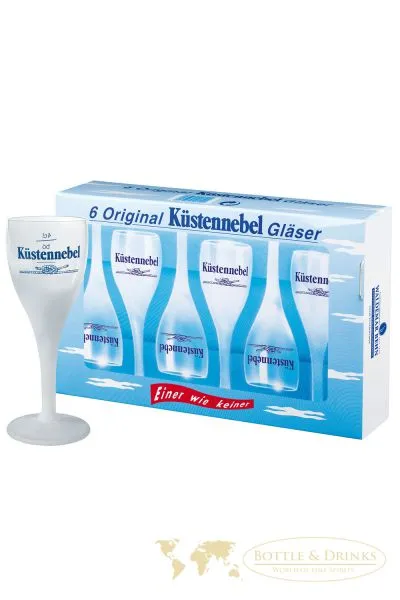 Original Küstennebel - Stil - Gläser mit 2cl und 4 cl 6 Stück
