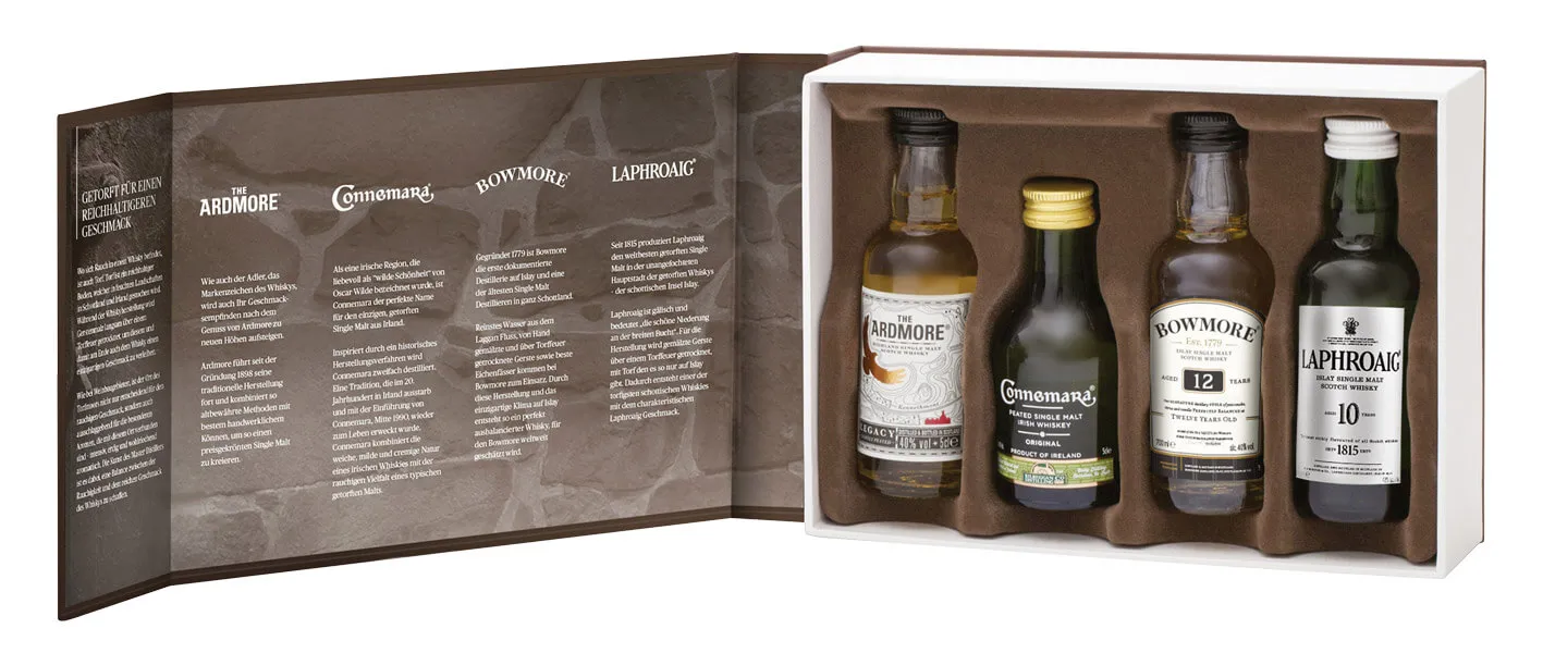 Peated Malts Minis Alk.40vol.% 4x0,05l