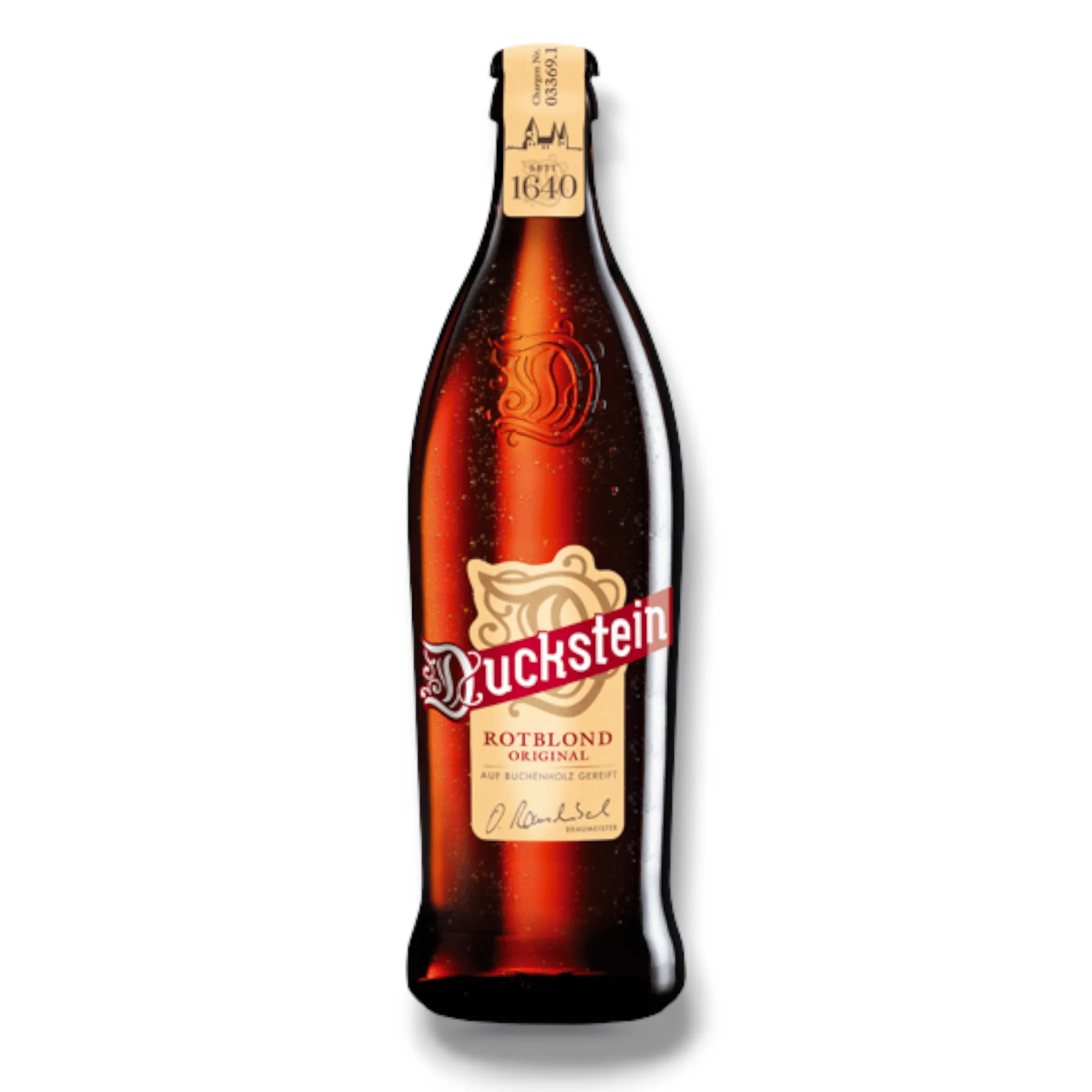 Duckstein Rotblond Original 0,5l - Auf Buchenholz gereiftes Bier mit 4,9% Vol.