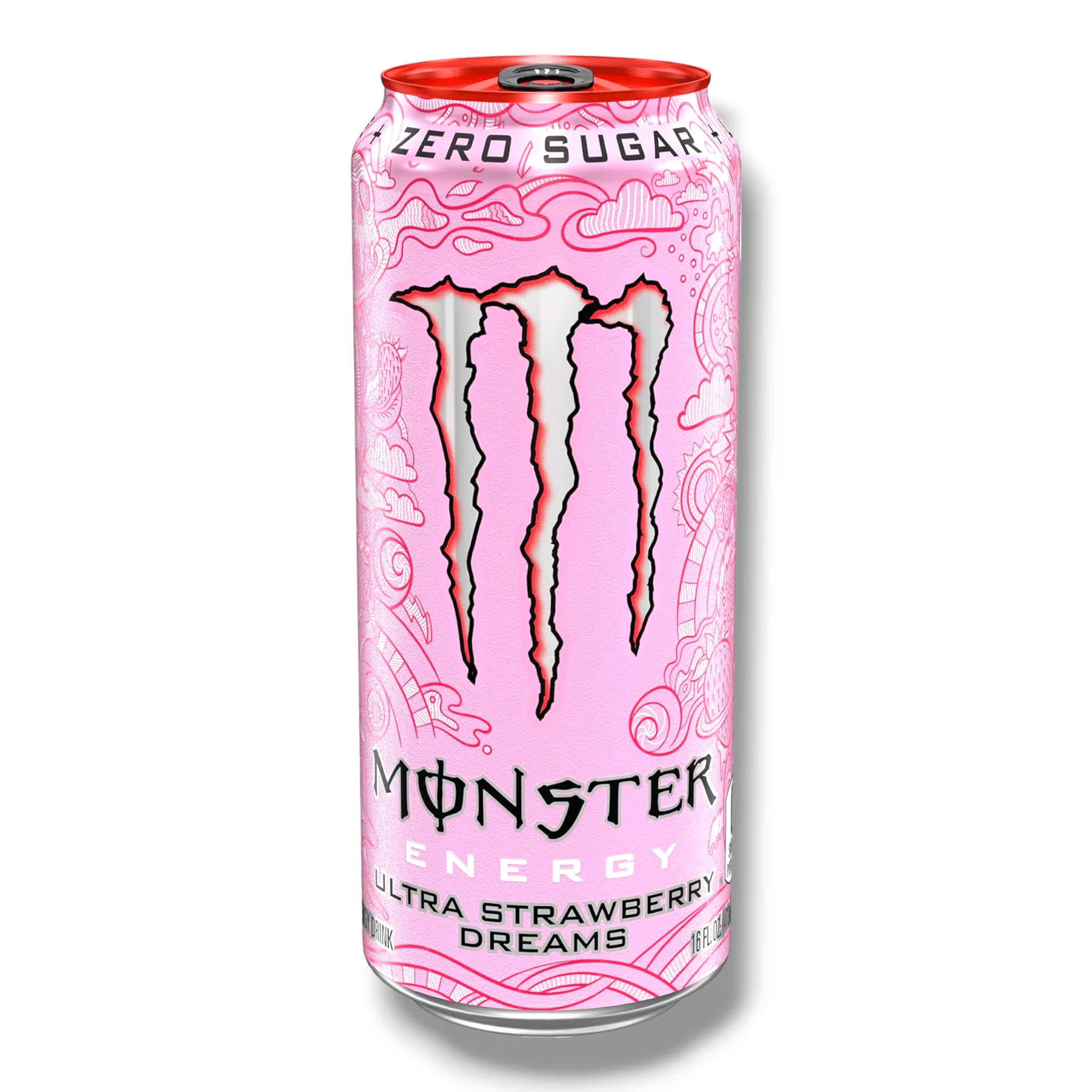 Monster Ultra Strawberry Dreams 0,5l– Zuckerfreier Energy Drink mit Erdbeergeschmack