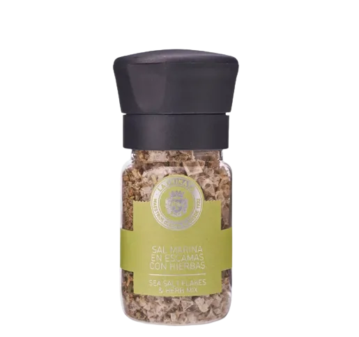 La Chinata - Meeresalzflocken mit Kräutern im Mühle