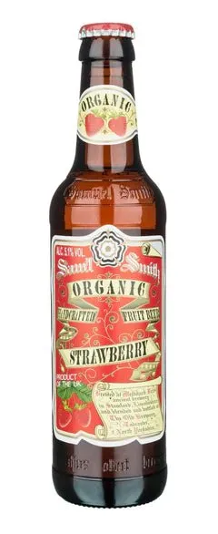 Samuel Smith`s Organic Strawberry 0,355l - Erdbeerbier aus Großbritannien mit 5,1% Vol.