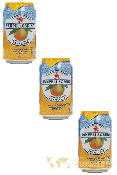 San Pellegrino - Aranciata Orange - Aperitif Italien 3 x 0,33 ml Dose inklusive Pfand