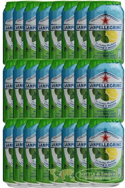 San Pellegrino - Limone E Menta - Aperitif Italien - 24 x 0,33 ml Dose inklusive Pfand