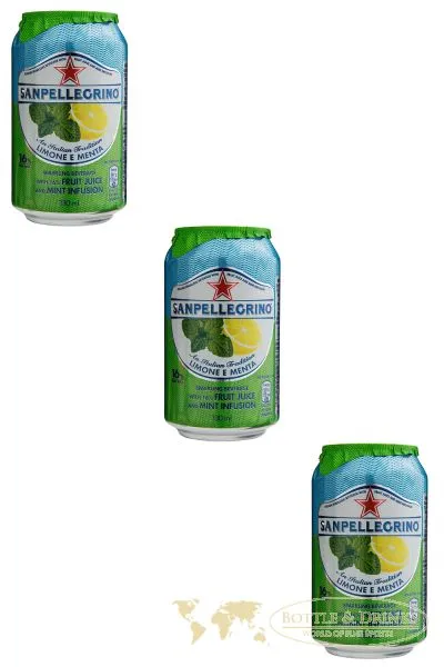 San Pellegrino - Limone E Menta - Aperitif Italien 3 x 0,33 ml Dose inklusive Pfand
