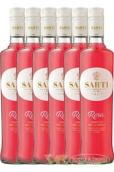 Sarti Rosa Premium Frucht-Likör aus Italien 14 % - 6 x 0,7 Liter
