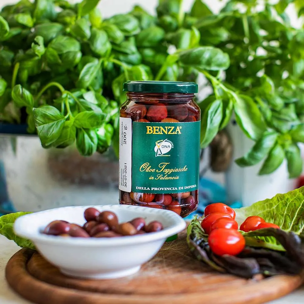 Taggiasca Oliven in Salzlake (Benza) 180 g