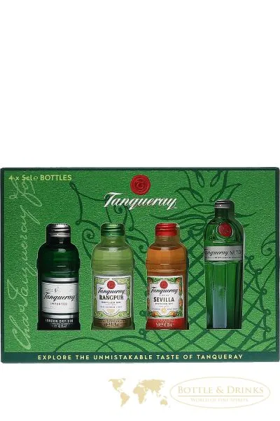 Tanqueray Gin Exploration Pack 4 x 0,05 Liter in Geschenkpackung