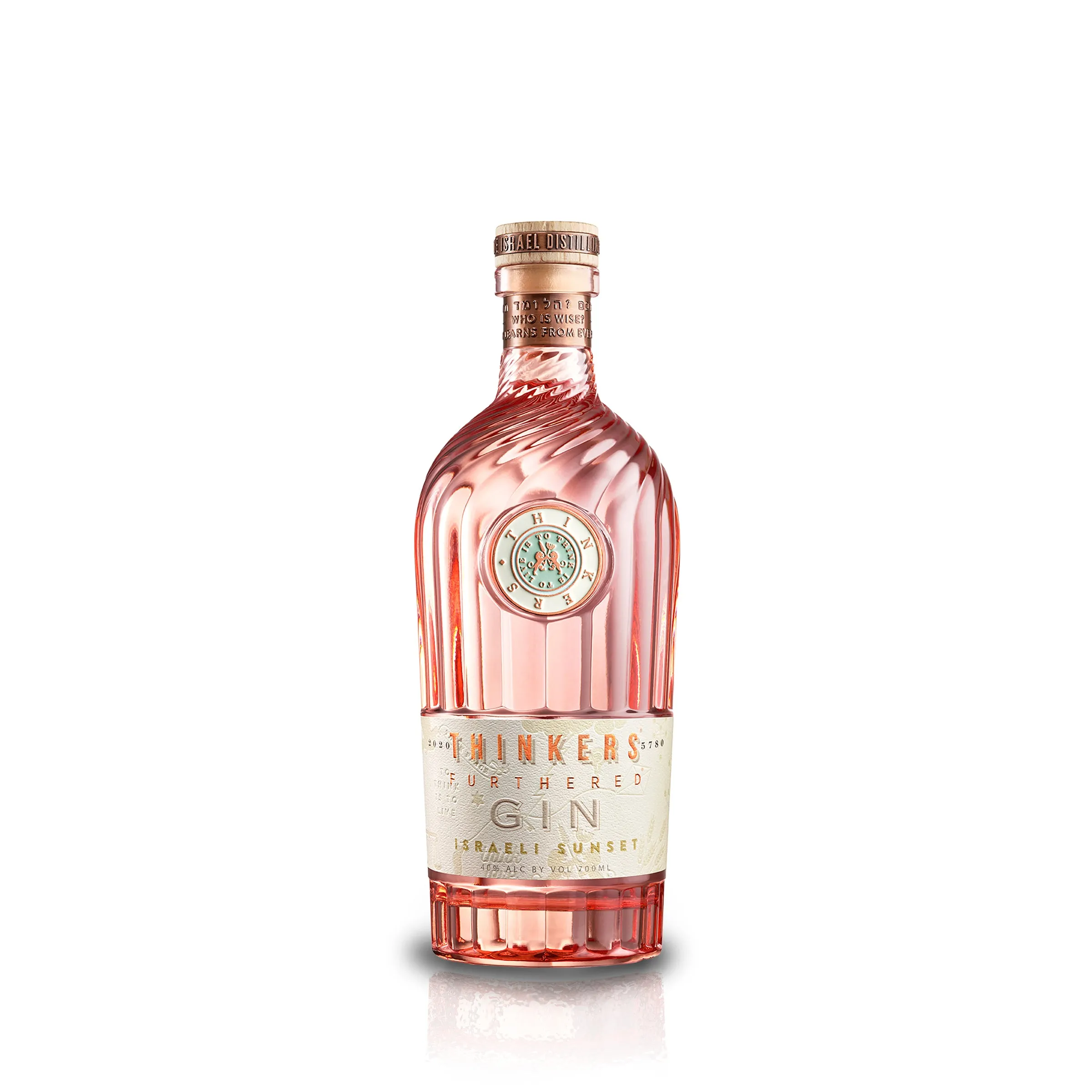 Thinkers Sunset Gin - New World Gin mit Rosenblättern & roten Früchten - 700ml, 40% vol