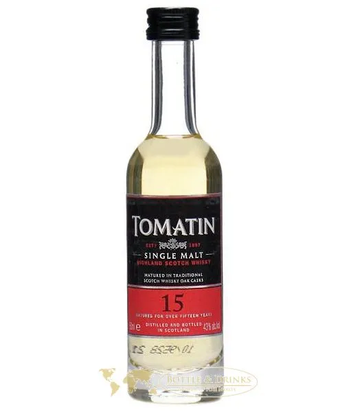 Tomatin 15 Jahre Single Malt Whisky Miniatur 5 cl