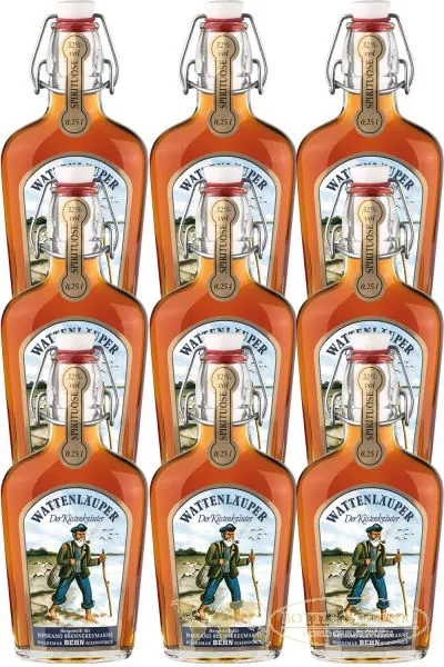 Wattenläuper alte Taschenflasche 12 x 0,25 Liter