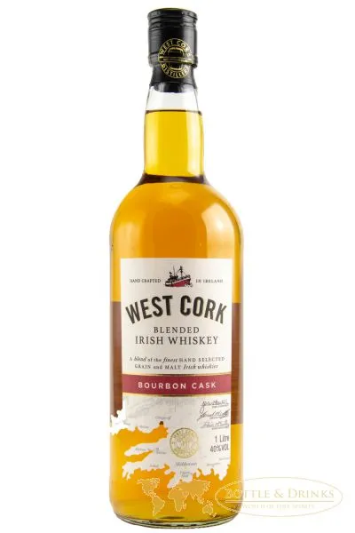 West Cork Original Bourbon Cask Finish Blended Irish Whiskey 1,0 Liter