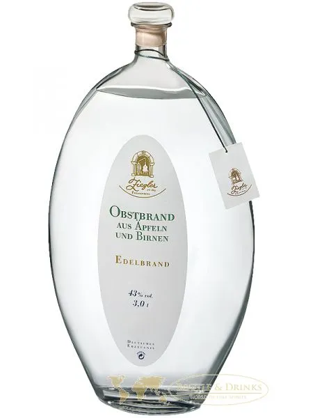 Ziegler Obstbrand Papieretikett Deutschland 3,0 Liter Magnum
