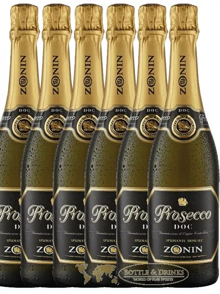 Zonin Spumante Brut Prosecco Italien 6 x 0,7 Liter